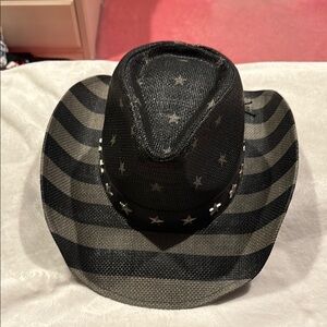 Black and Gray Cowboy Hat with Stars